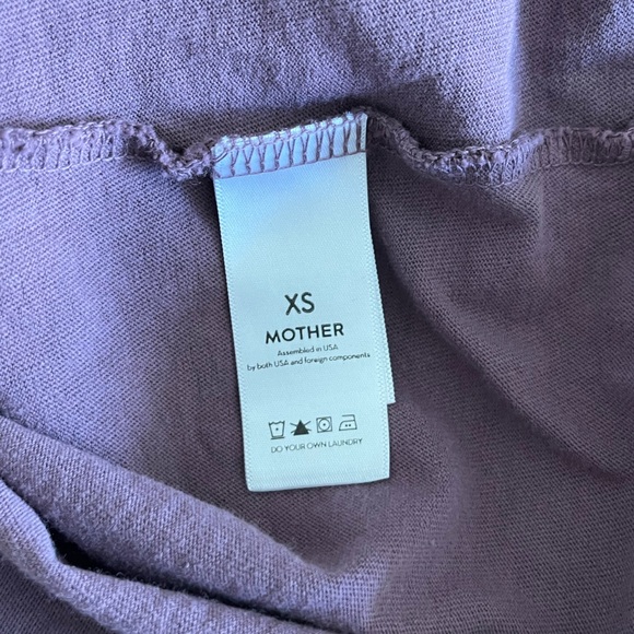 NWT Mother Move It Cropped Purple Longsleeve Top Size XS - Picture 7 of 8